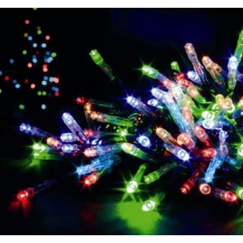 65M 600 LED Multi Colour Christmas Fairy Lights (Green Cable)